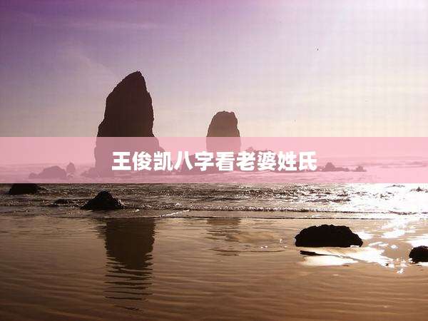 王俊凯八字看老婆姓氏