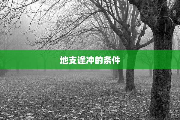 地支逢冲的条件