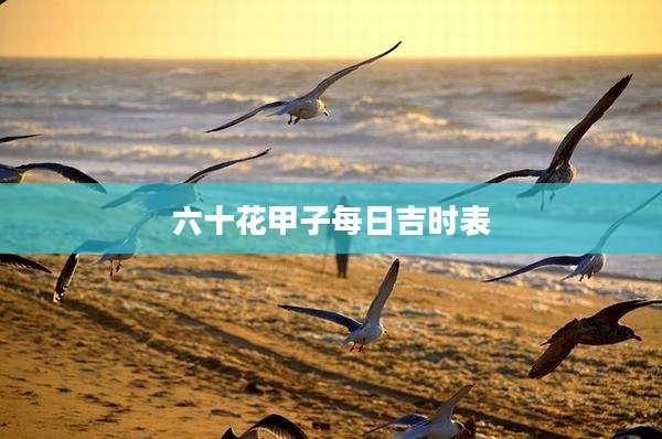 六十花甲子每日吉时表