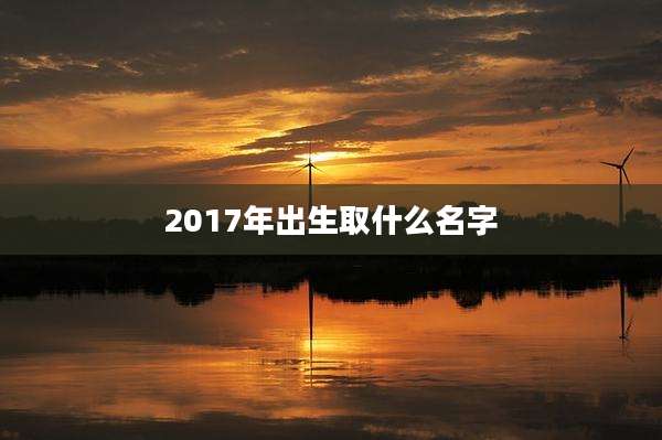 2017年出生取什么名字