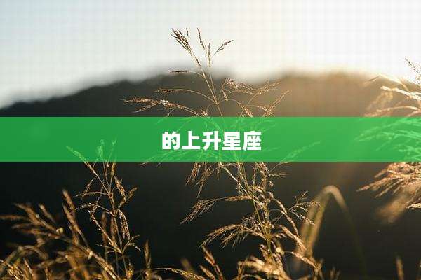 的上升星座