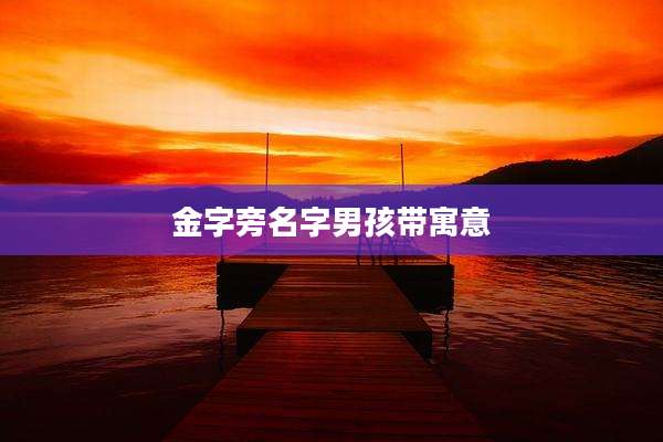 金字旁名字男孩带寓意