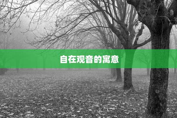 自在观音的寓意