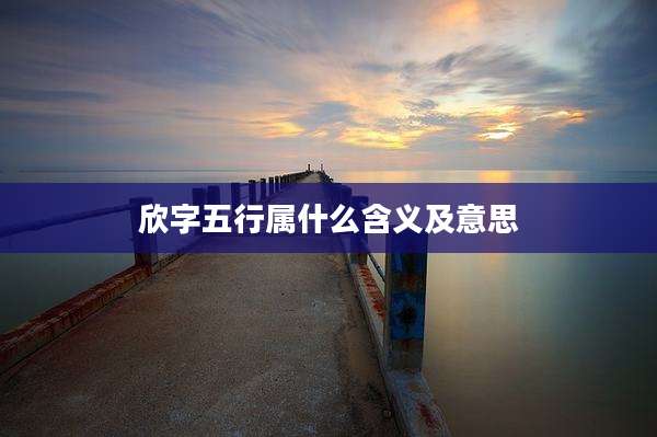 欣字五行属什么含义及意思