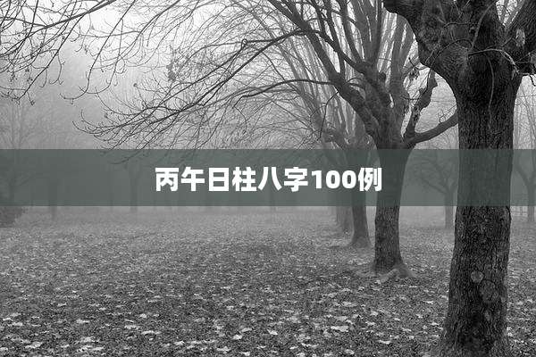 丙午日柱八字100例