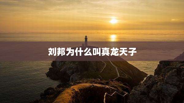刘邦为什么叫真龙天子