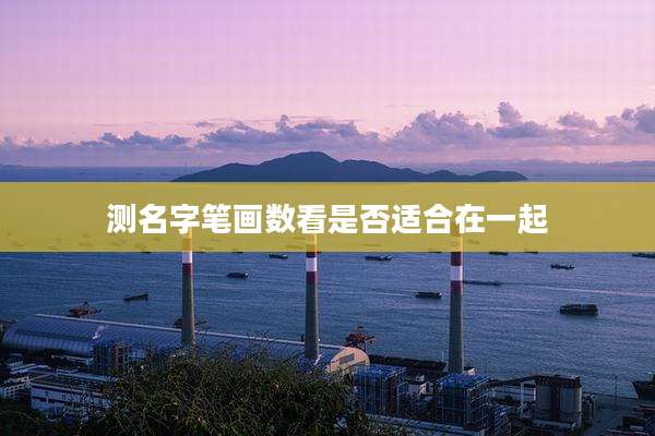 测名字笔画数看是否适合在一起