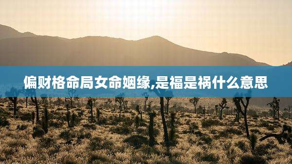 偏财格命局女命姻缘,是福是祸什么意思