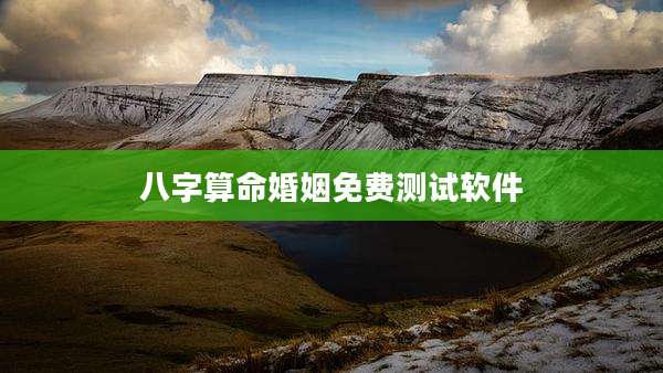 八字算命婚姻免费测试软件