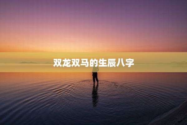 双龙双马的生辰八字