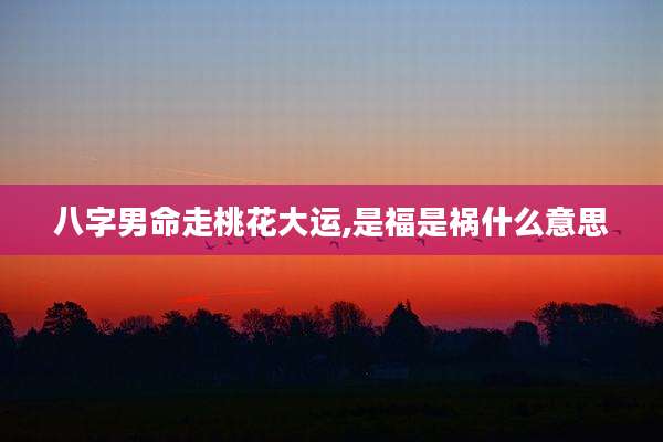 八字男命走桃花大运,是福是祸什么意思