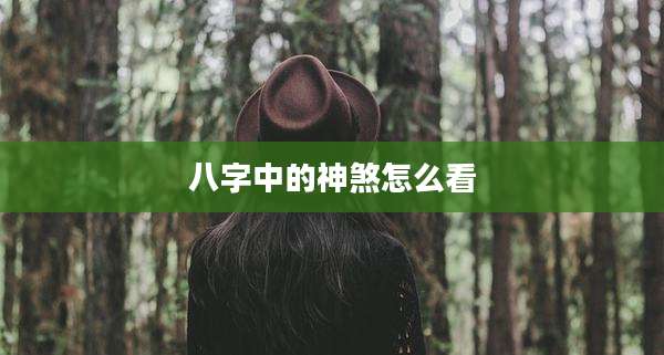 八字中的神煞怎么看