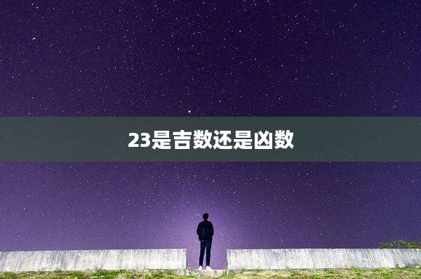 23是吉数还是凶数