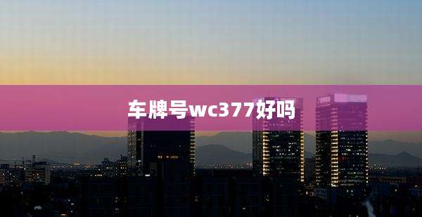 车牌号wc377好吗