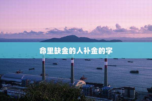 命里缺金的人补金的字