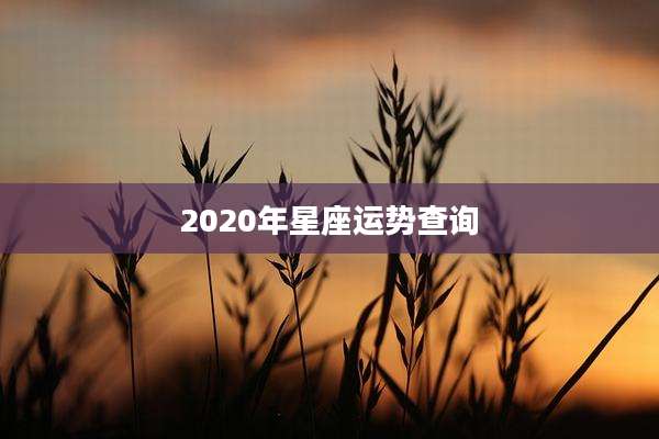 2020年星座运势查询