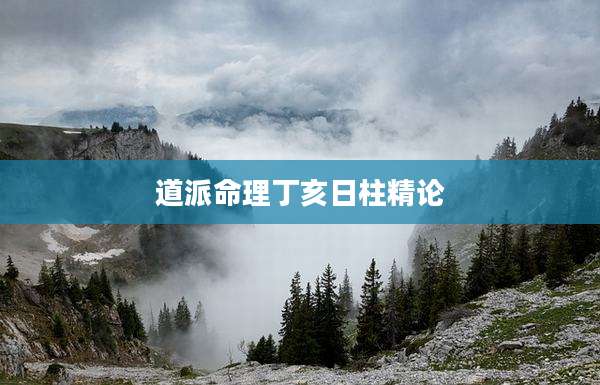 道派命理丁亥日柱精论