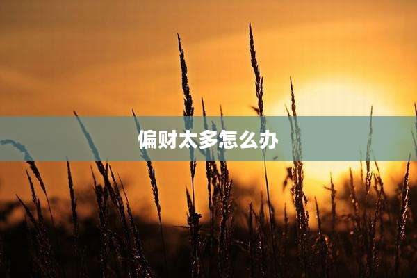 偏财太多怎么办