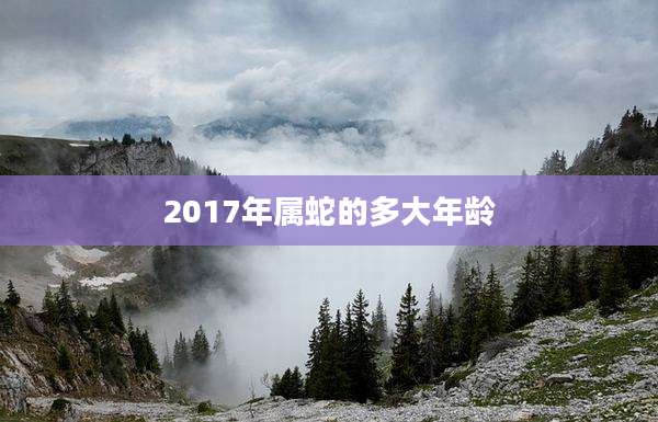 2017年属蛇的多大年龄