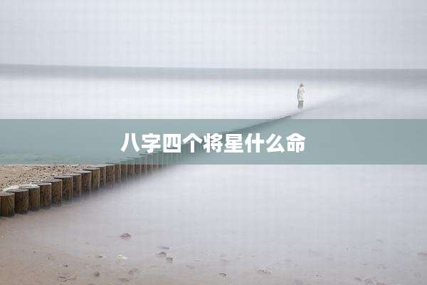 八字四个将星什么命