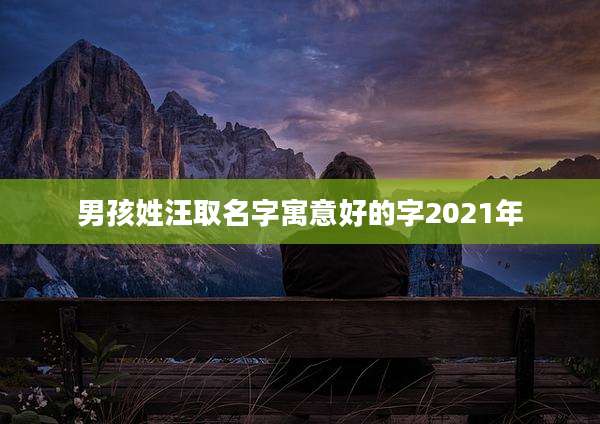 男孩姓汪取名字寓意好的字2021年