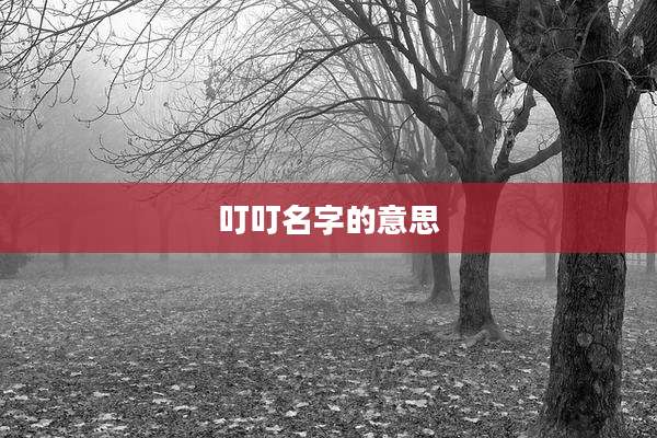叮叮名字的意思