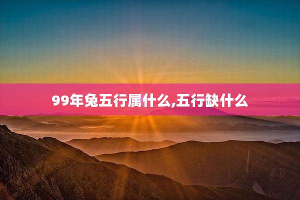99年兔五行属什么,五行缺什么