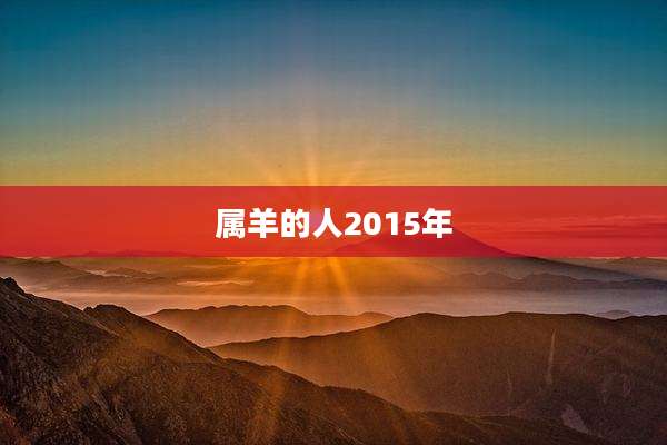 属羊的人2015年