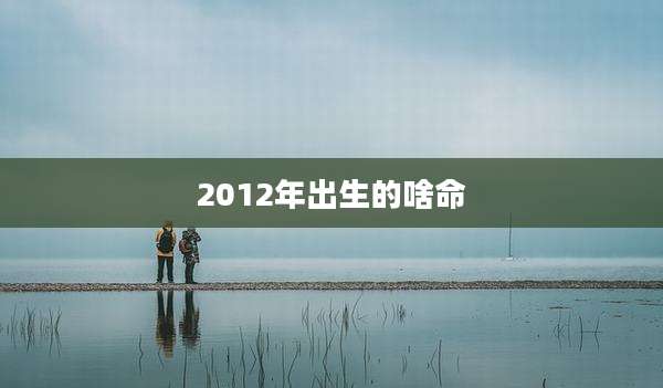 2012年出生的啥命