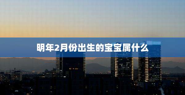 明年2月份出生的宝宝属什么