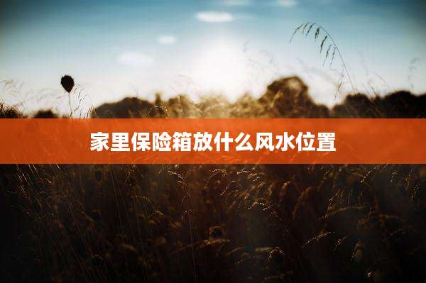 家里保险箱放什么风水位置