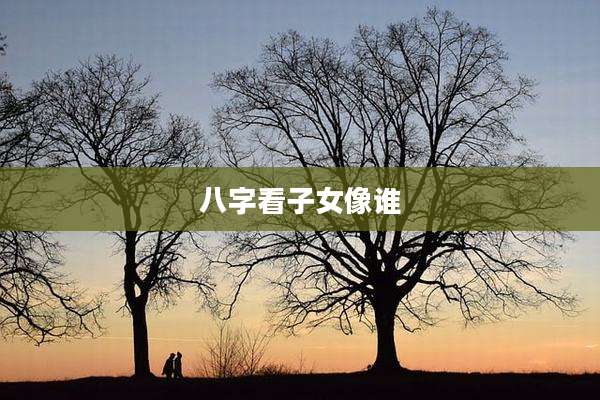 八字看子女像谁