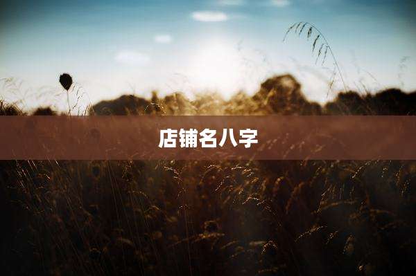 店铺名八字