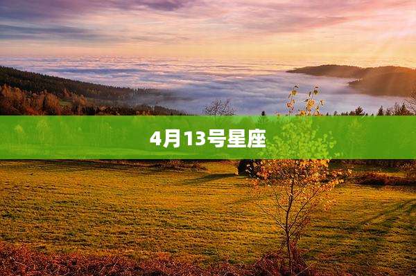 4月13号星座