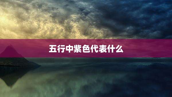 五行中紫色代表什么
