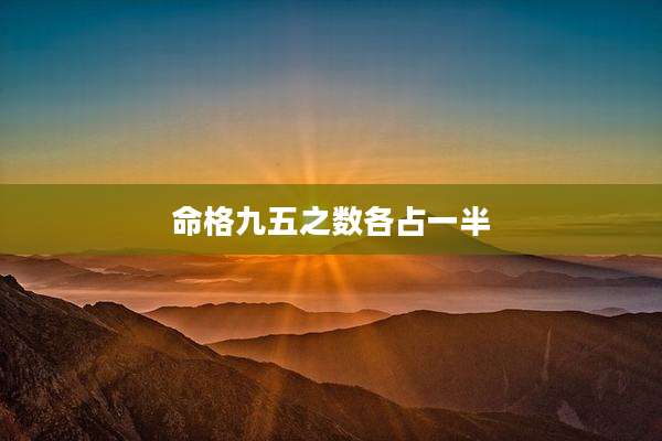 命格九五之数各占一半