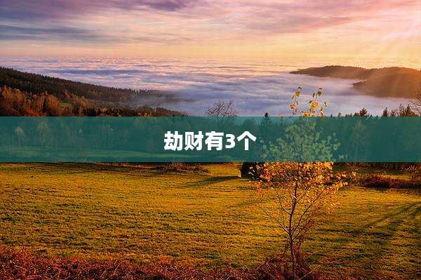 劫财有3个