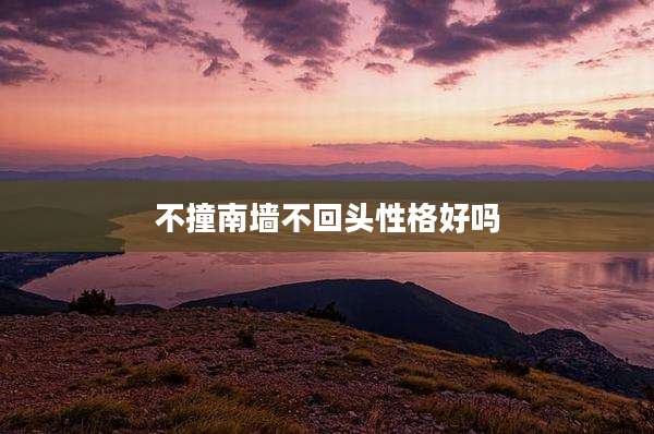 不撞南墙不回头性格好吗