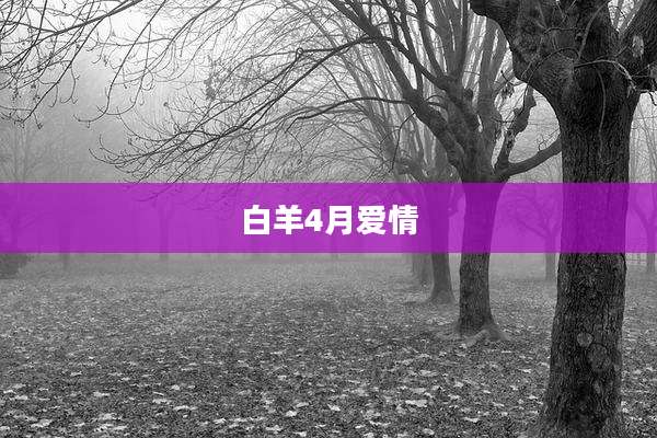 白羊4月爱情