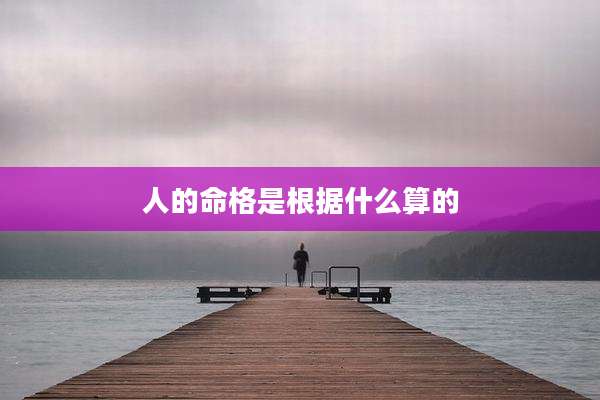 人的命格是根据什么算的