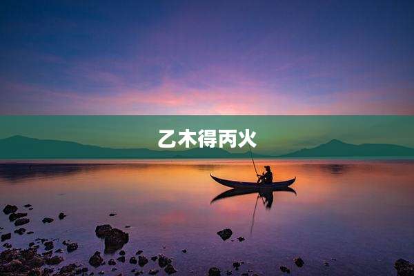 乙木得丙火