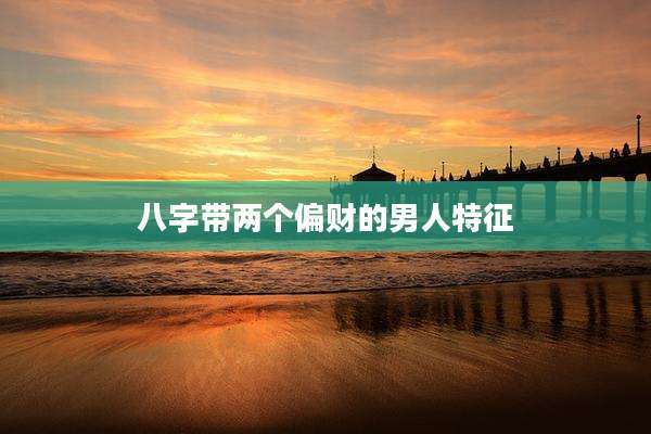 八字带两个偏财的男人特征