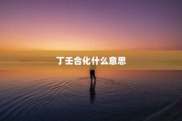 丁壬合化什么意思