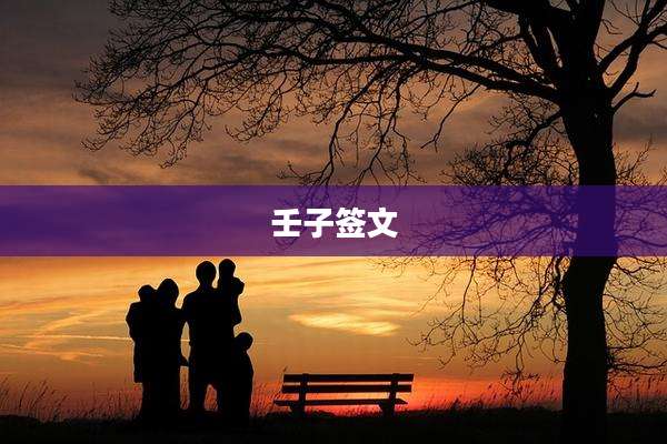 壬子签文