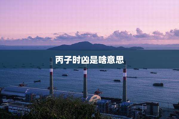 丙子时凶是啥意思