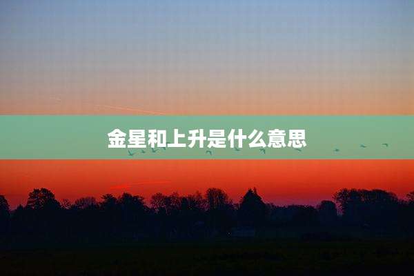 金星和上升是什么意思