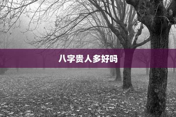 八字贵人多好吗