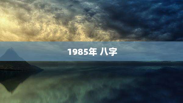 1985年 八字