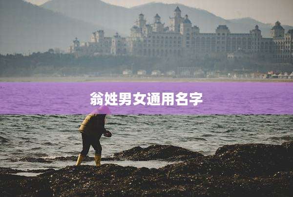 翁姓男女通用名字