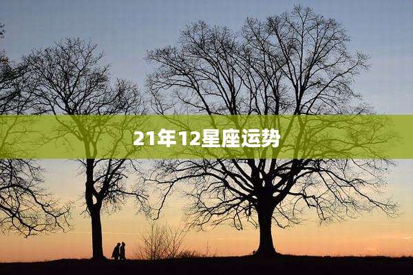 21年12星座运势